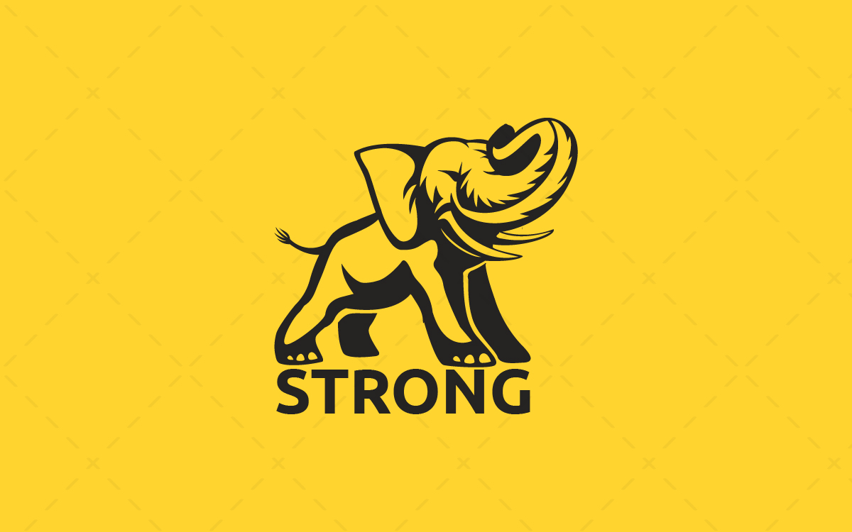 Strong Modern Elephant Logo For Sale Lobotz