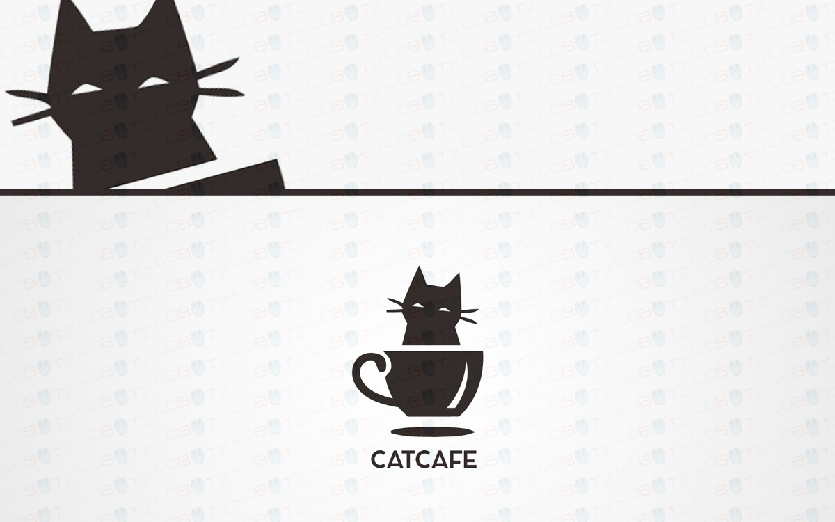  cat  cafe  logo  for sale