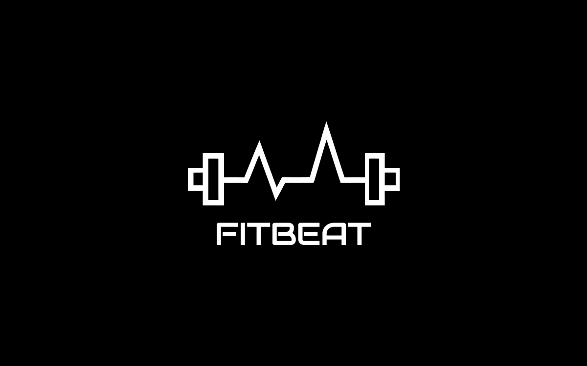 Fitness Logo Heart Beat Dumbbell Logo For Sale Lobotz