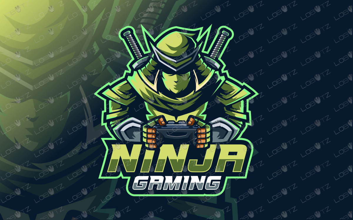 Gamer Ninja Mascot Logo Gamer Ninja Esports Logo Gaming Logo Lobotz