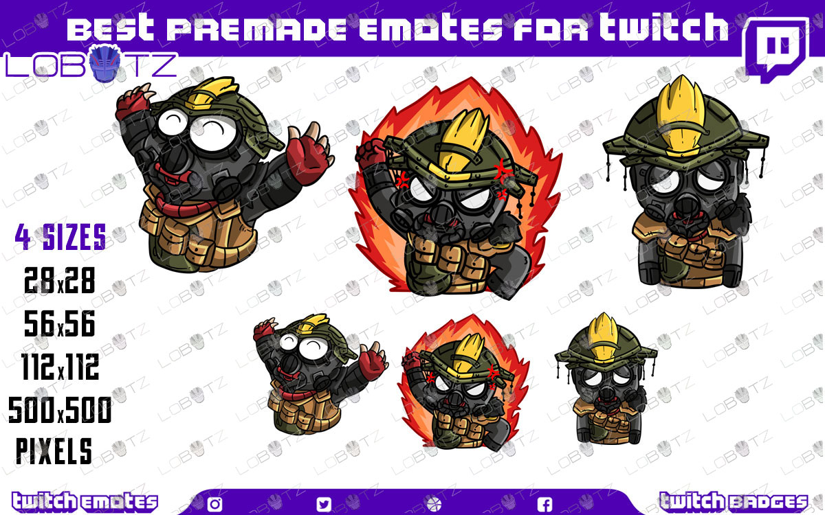 Rage Quit Streaming Graphics Set (Emoji, Emotes, Sub-Badges)