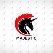 Strong Unicorn Logo | Premade Unicorn Logo For Sale
