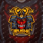 Samurai Mascot Logo | Premade Samurai ESports Logo For Sale