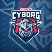 Premade Knight Mascot Logo | Cyborg Mascot Logo For Sale