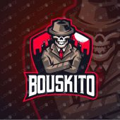 Gaming Logo | Mafia Skull Mascot Logo For Sale