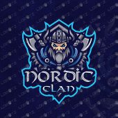 Gaming Logo | Premade Viking Mascot Logo For Sale