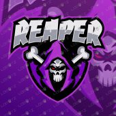Grim Reaper Mascot Logo | Premade Reaper Mascot Logo For Sale