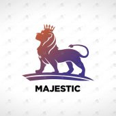 Brave Lion Logo | Majestic King Lion Logo For Sale