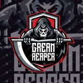 Grim Reaper Mascot Logo | Premade Reaper ESport Logo For Sale