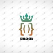 Premade Coder Logo For Sale | King Coder Logo