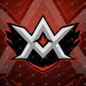 Letter AV Mascot Logo | Sword & Wings Angel ESports Logo For Sale