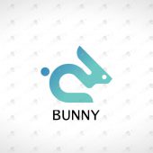 Premade Rabbit Logo | Modern Bunny Logo For Sale
